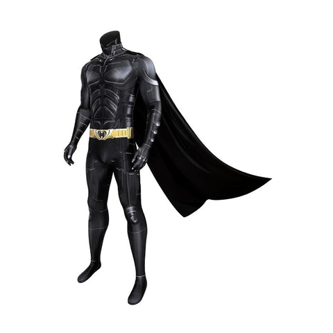 Bat Superhero Costume Adult Men Dark Black Knight Jumpsuit Cloak Bat Mask Halloween Cosplay Costume Outfit