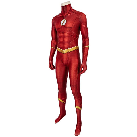 The Flash Season 5 Barry Allen Cosplay Costume Jumpsuit Mask Full Set 3D Print