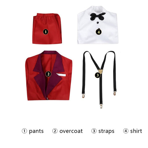 Hazbin Hotel Charlie Morningstar Cosplay Costume Red Suit for Halloween