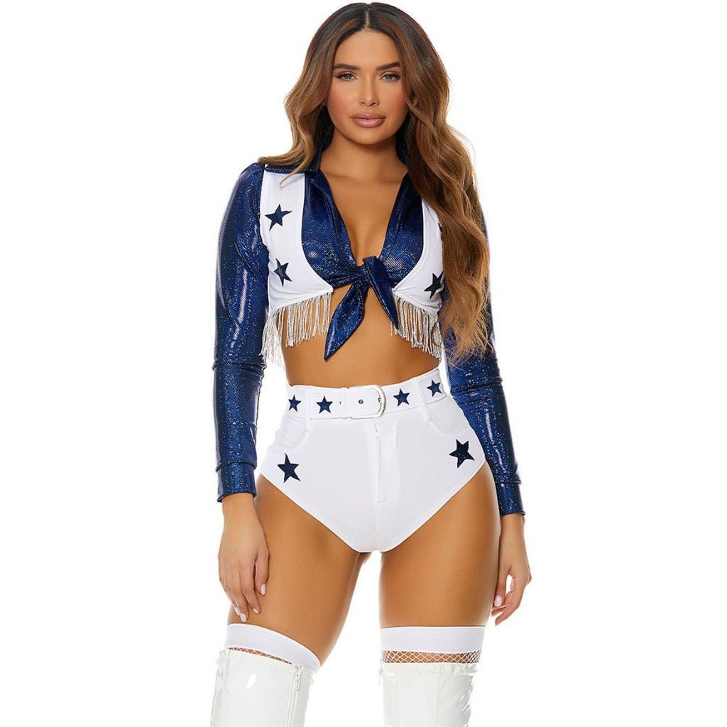 Dallas Cowboy Cheerleader Outfits for Women - Football Baby Dance Performance Costumes - Coscosmos