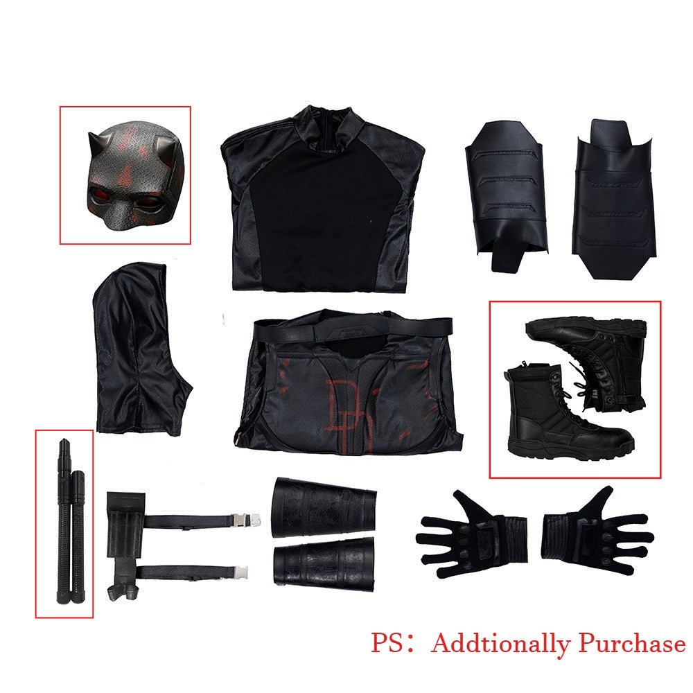 Daredevil: Born Again Matt Murdock 2025 Black Version Cosplay Costume - Coscosmos