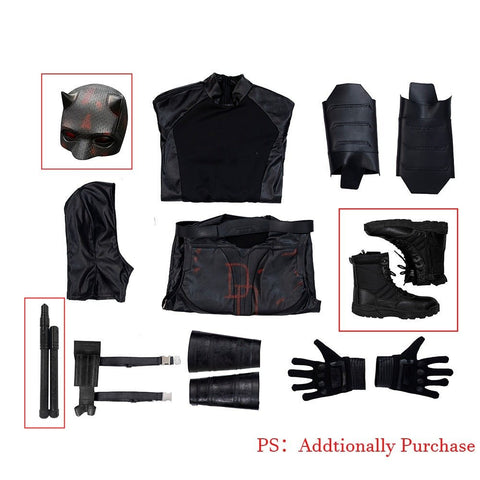 Daredevil: Born Again Matt Murdock 2025 Black Version Cosplay Costume - Coscosmos