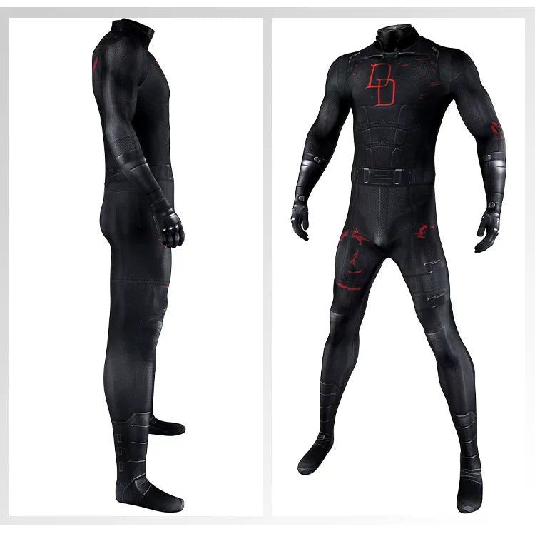 Daredevil: Born Again Season 2 Matt Murdock Cosplay Jumpsuit – Marvel Licensed Spandex Bodysuit for Fans - Coscosmos
