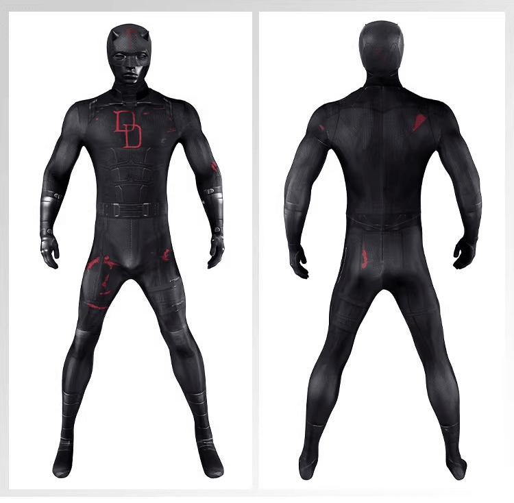 Daredevil: Born Again Season 2 Matt Murdock Cosplay Jumpsuit – Marvel Licensed Spandex Bodysuit for Fans - Coscosmos