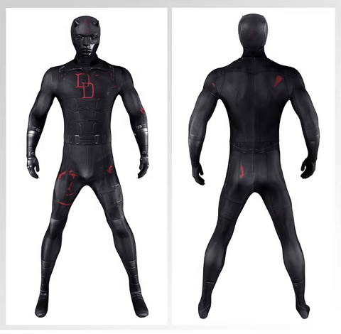 Daredevil: Born Again Season 2 Matt Murdock Cosplay Jumpsuit – Marvel Licensed Spandex Bodysuit for Fans - Coscosmos