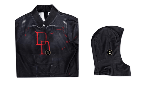 Daredevil: Born Again Season 2 Matt Murdock Cosplay Jumpsuit – Marvel Licensed Spandex Bodysuit for Fans - Coscosmos