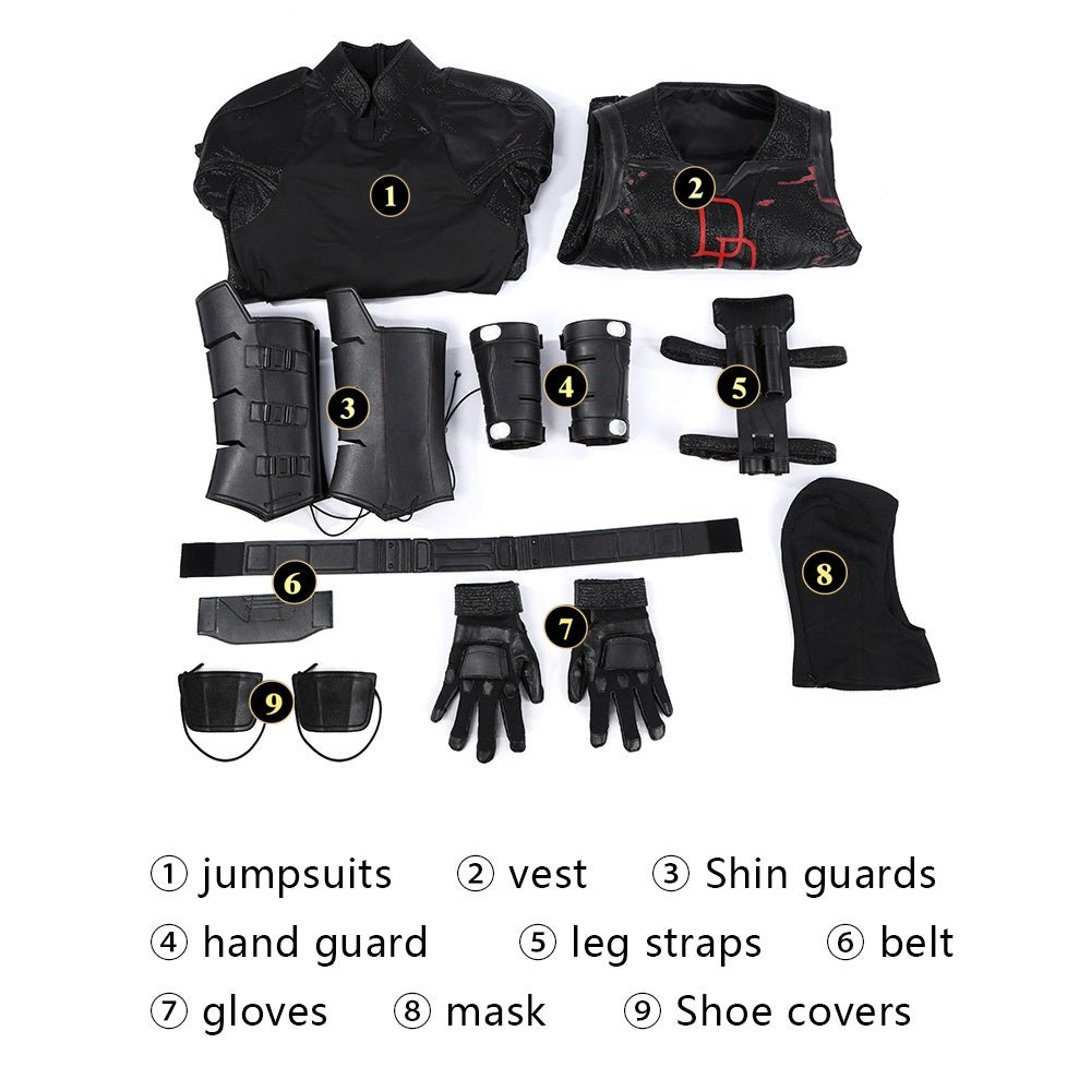 Daredevil: Born Again Season 2 Matt Murdock Daredevil Premium Cosplay Costume Full Set - Coscosmos
