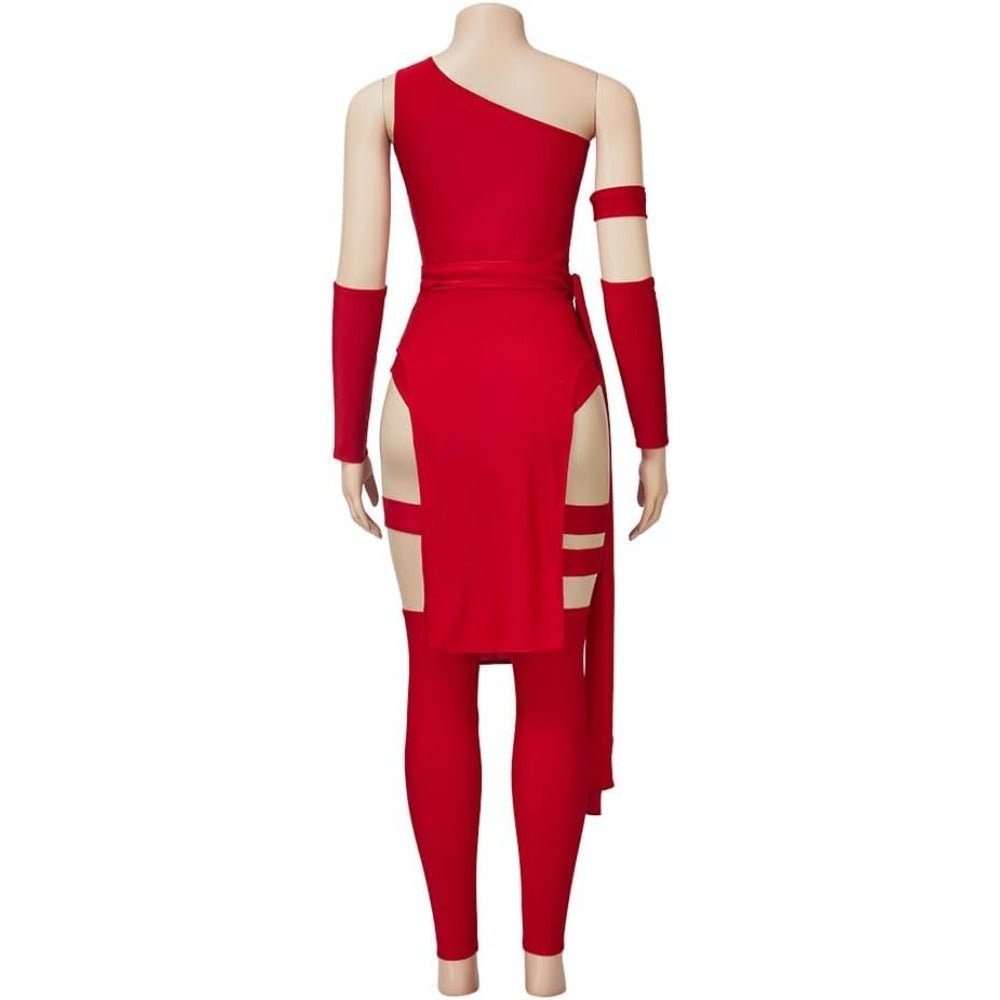 Daredevil: Elektra Natchios Red Ninja Costume Suit - Premium Cosplay Outfit - Coscosmos
