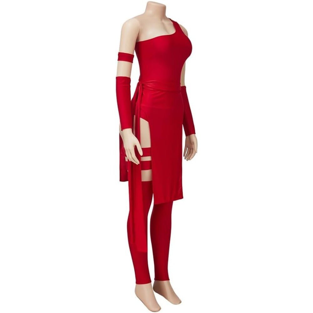 Daredevil: Elektra Natchios Red Ninja Costume Suit - Premium Cosplay Outfit - Coscosmos