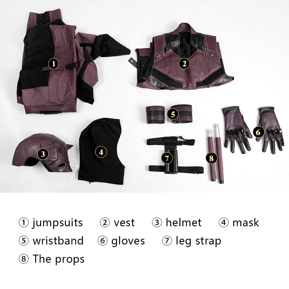 Daredevil Matt Murdock Full Cosplay Costume Set - Complete Suit with Accessories - Coscosmos