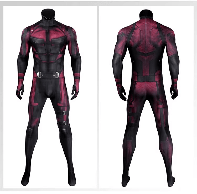 Daredevil Matt Murdock Red Jumpsuit Zentai Suit Cosplay Costume – Superhero Bodysuit for Comic Con, Halloween, and Themed Events - Coscosmos