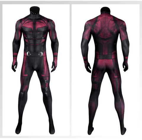 Daredevil Matt Murdock Red Jumpsuit Zentai Suit Cosplay Costume – Superhero Bodysuit for Comic Con, Halloween, and Themed Events - Coscosmos