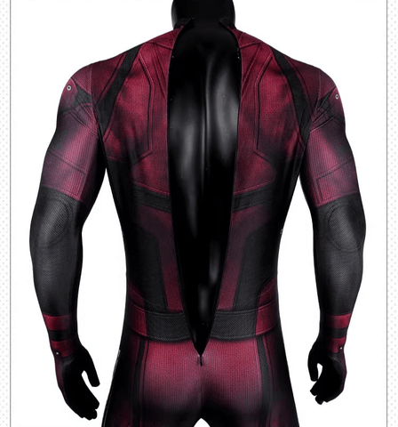 Daredevil Matt Murdock Red Jumpsuit Zentai Suit Cosplay Costume – Superhero Bodysuit for Comic Con, Halloween, and Themed Events - Coscosmos