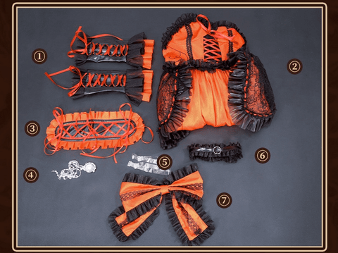 Date A Live Kurumi Tokisaki Cosplay Gothic Lolita Battle Dress Costume - Coscosmos