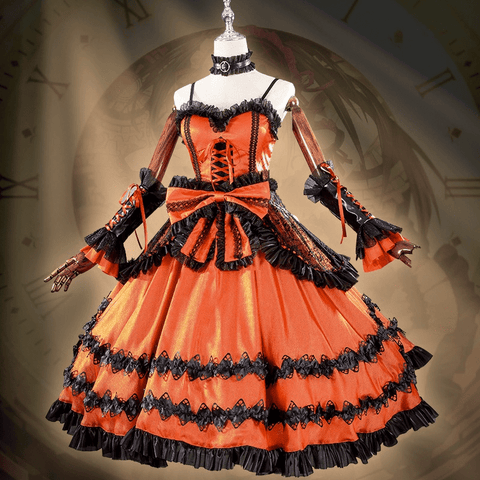 Date A Live Kurumi Tokisaki Cosplay Gothic Lolita Battle Dress Costume - Coscosmos