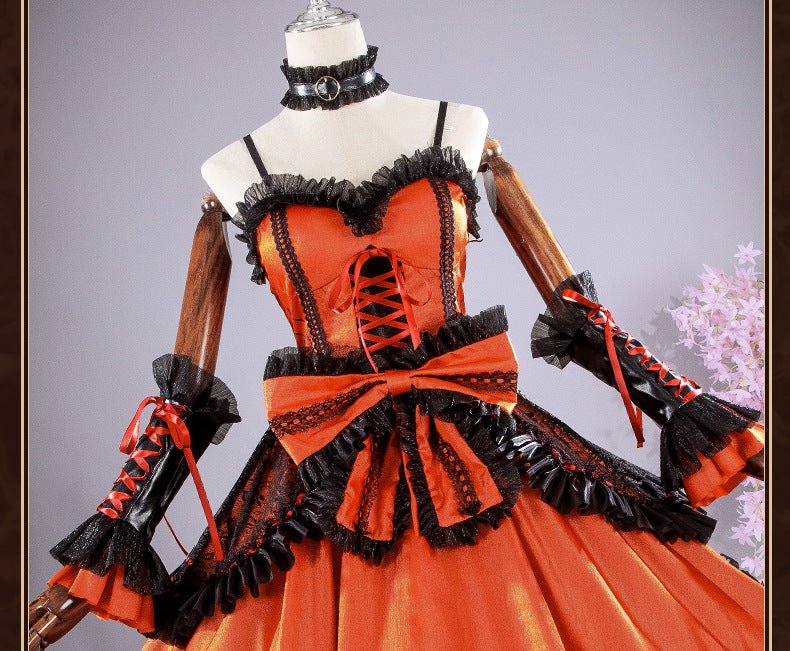 Date A Live Kurumi Tokisaki Cosplay Gothic Lolita Battle Dress Costume - Coscosmos