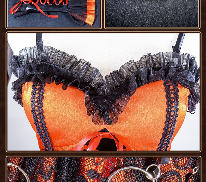 Date A Live Kurumi Tokisaki Cosplay Gothic Lolita Battle Dress Costume - Coscosmos