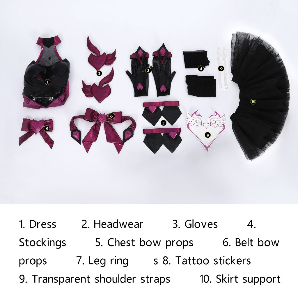 D.Va Magical Girl Cosplay Costume Full Outfit Set