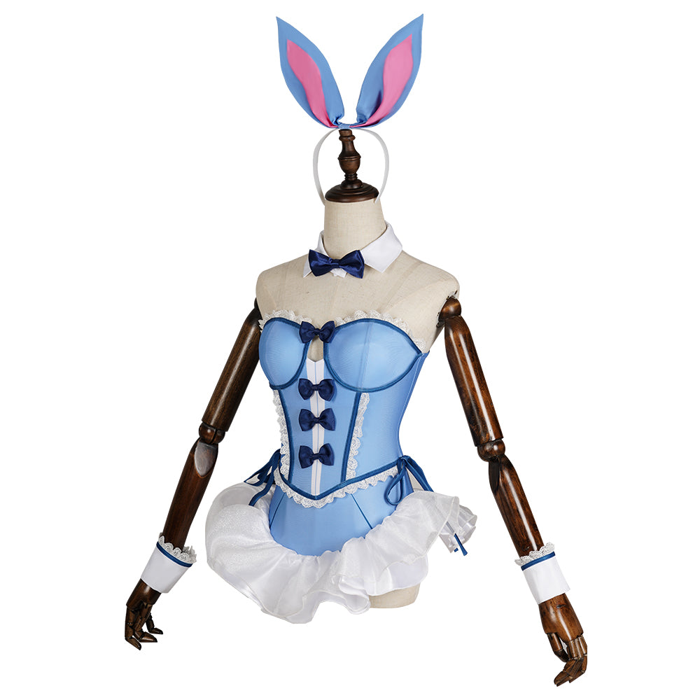 Ensembles Cosplay Costume Blue Bunny Girls Outfits Halloween Carnival Party Suit