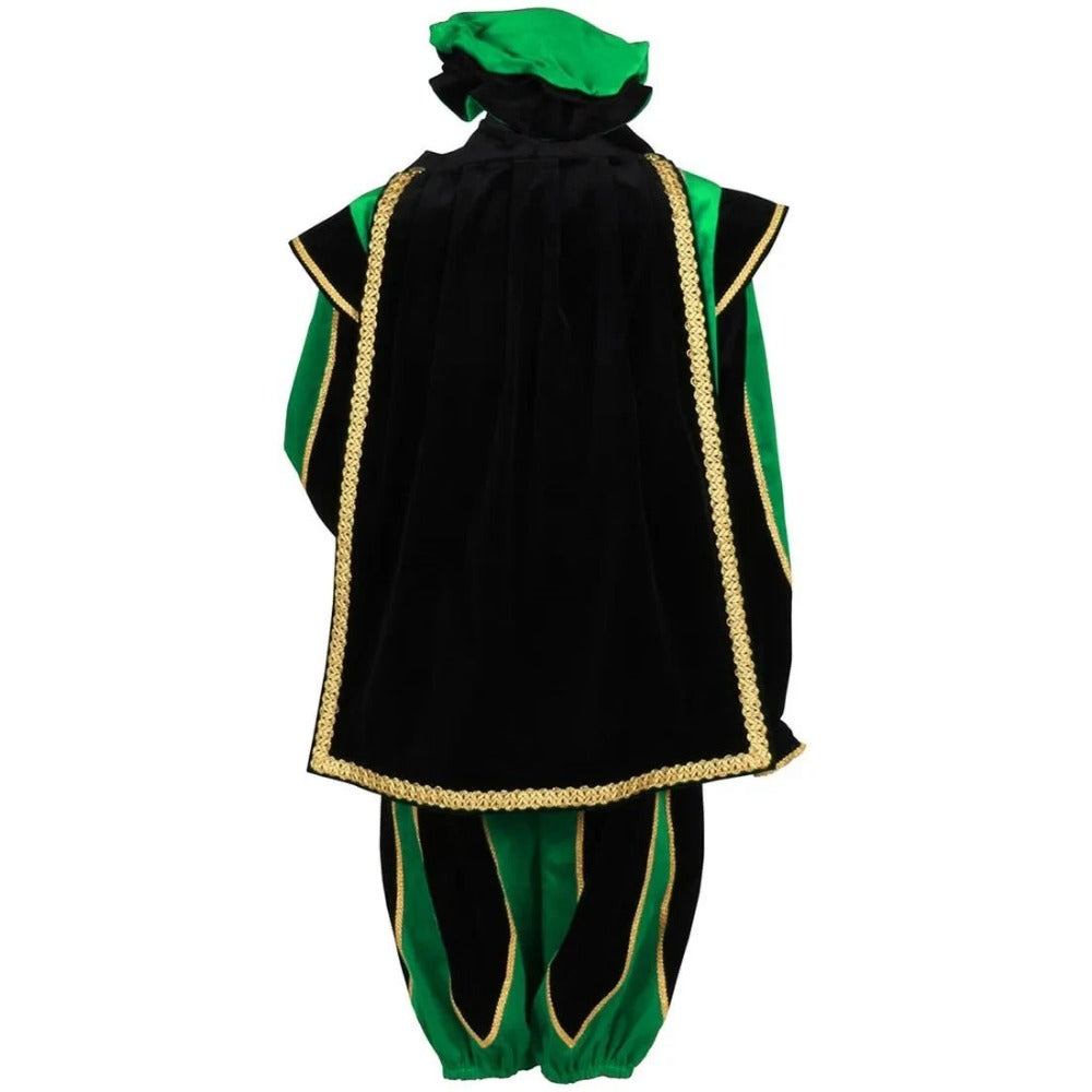 Black Peter Cosplay Costume for Men - Traditional Tudor Velvet Festival Outfit with Ball Gown