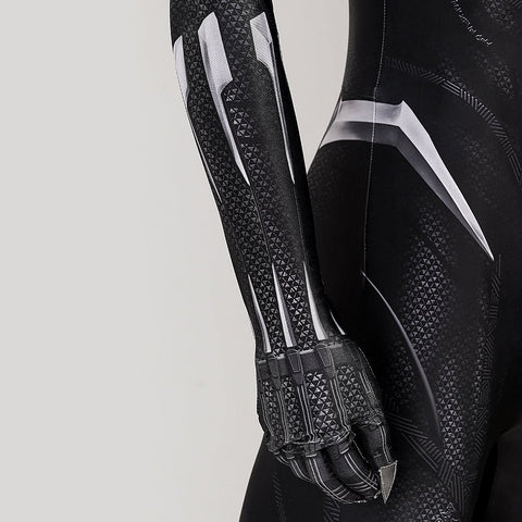 DC Black Panther Jumpsuit Cosplay Costume Suit with Mask for Men - Halloween Bodysuit - Coscosmos