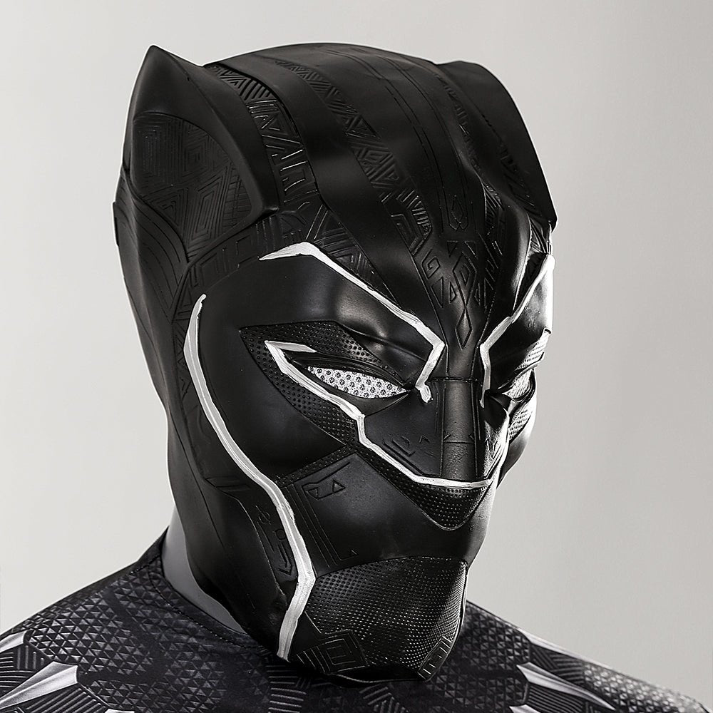 DC Black Panther Jumpsuit Cosplay Costume Suit with Mask for Men - Halloween Bodysuit - Coscosmos