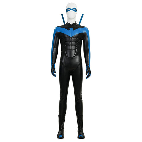 DC Comics Nightwing Blue Comic Version Full Cosplay Costume - Coscosmos