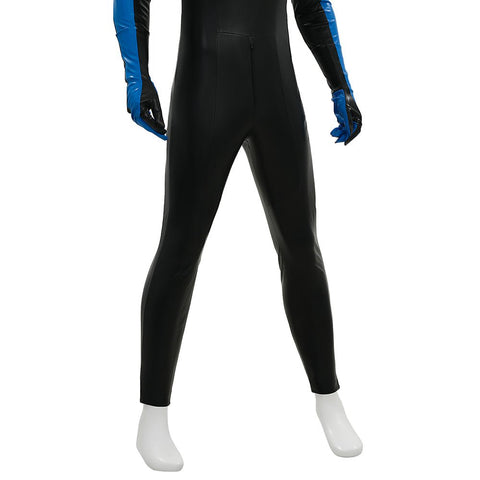 DC Comics Nightwing Dick Grayson Blue Non - Muscle Bodysuit Full Set Cosplay Costume - Coscosmos