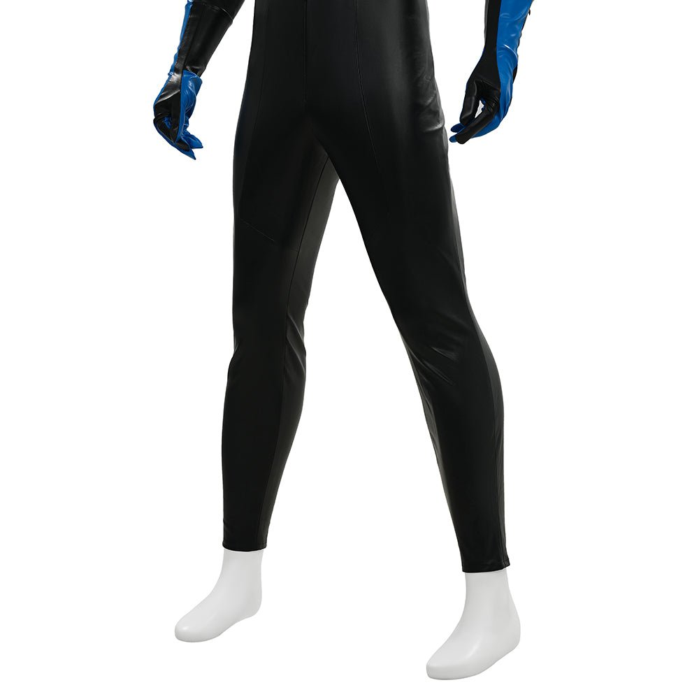 DC Comics Nightwing Dick Grayson Blue Non - Muscle Bodysuit Full Set Cosplay Costume - Coscosmos