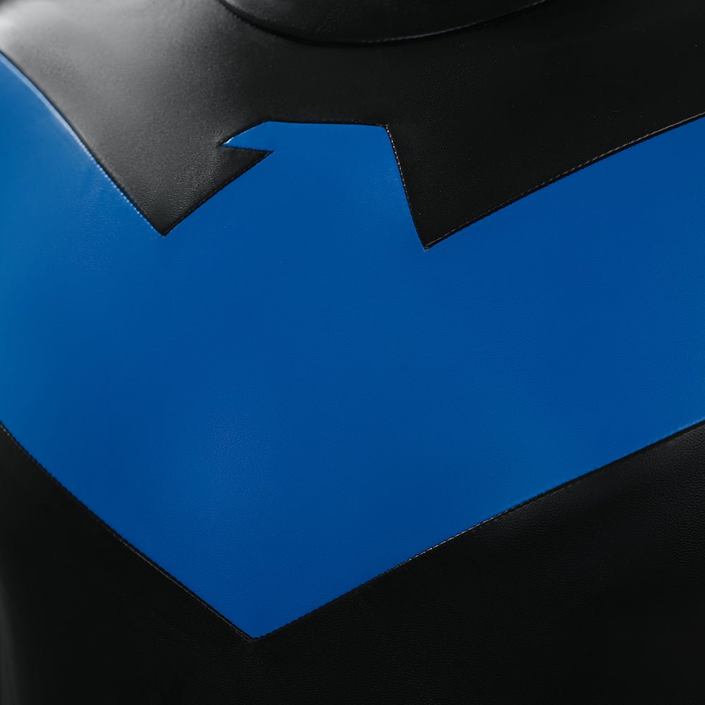 DC Comics Nightwing Dick Grayson Blue Non - Muscle Bodysuit Full Set Cosplay Costume - Coscosmos
