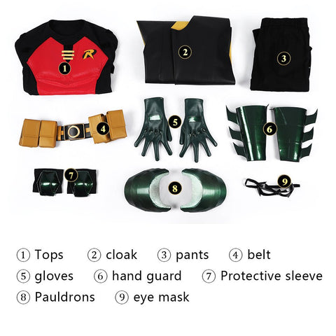 DC Comics Red Robin Tim Drake Cosplay Costume - Coscosmos