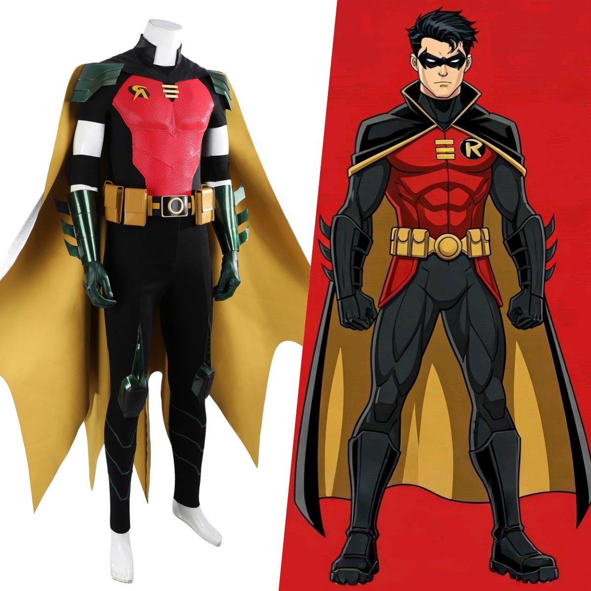 DC Comics Red Robin Tim Drake Cosplay Costume - Coscosmos