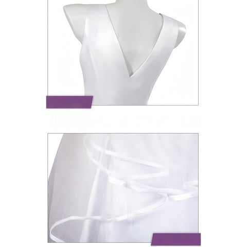 DC Harley Quinn Joker Wedding Dress Cosplay Costume Full Set - Official Movie Outfit Replica - Coscosmos