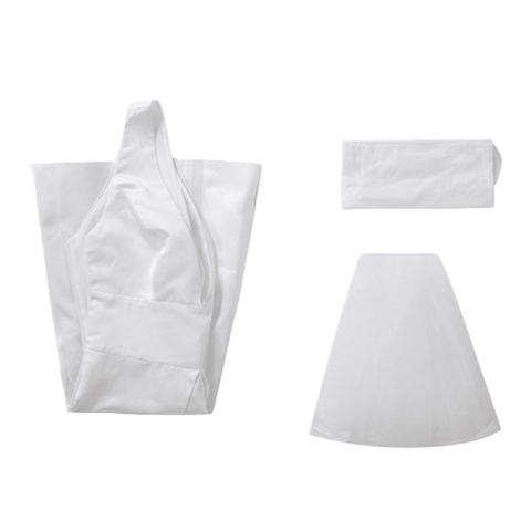 DC Harley Quinn Joker Wedding Dress Cosplay Costume Full Set - Official Movie Outfit Replica - Coscosmos