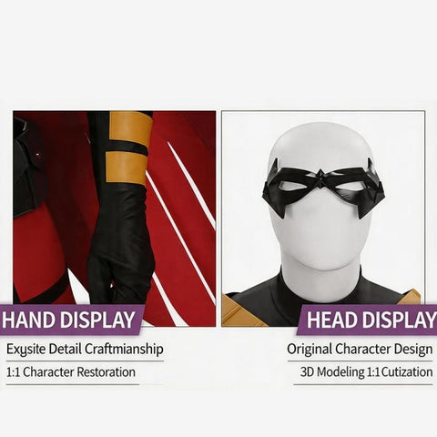 DC Robin War Cosplay Costume Red Robin Tim Drake Comic Version Male Outfit - Coscosmos