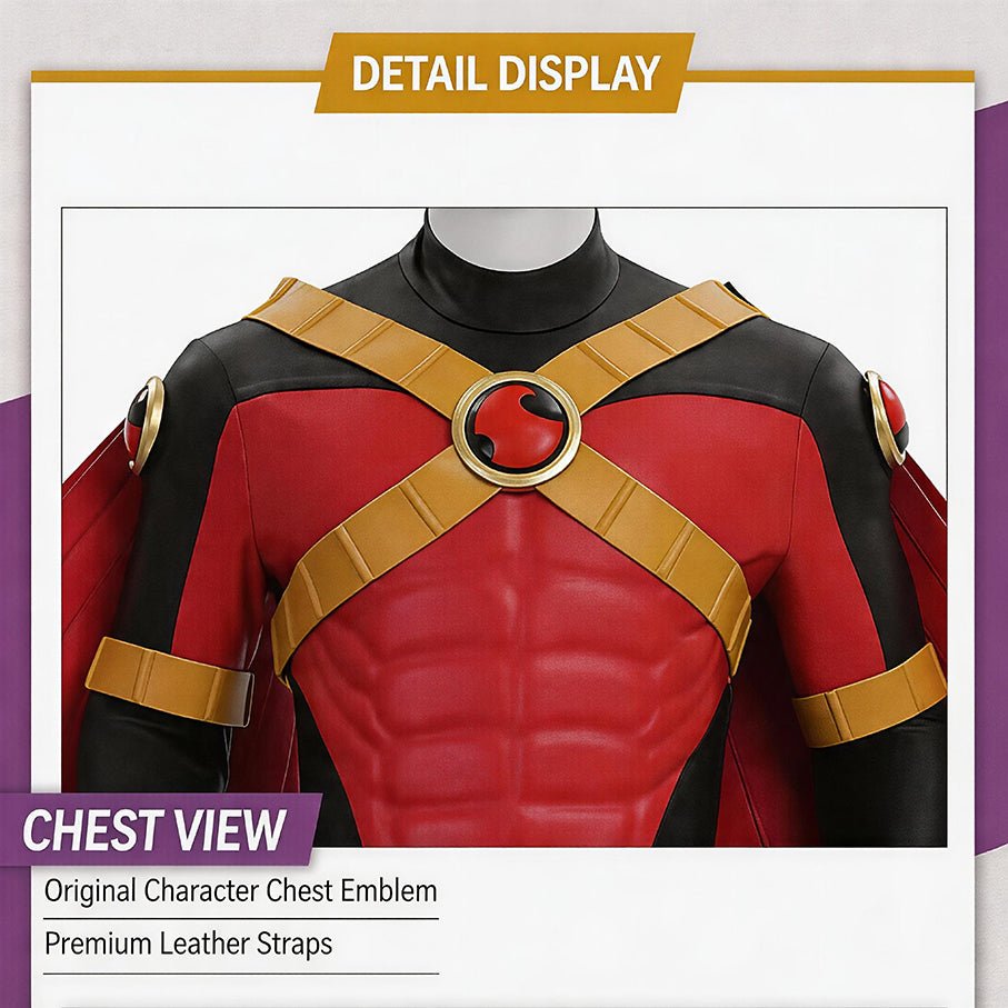 DC Robin War Cosplay Costume Red Robin Tim Drake Comic Version Male Outfit - Coscosmos