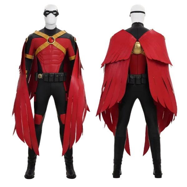 DC Robin War Cosplay Costume Red Robin Tim Drake Comic Version Male Outfit - Coscosmos