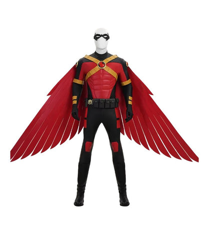 DC Robin War Cosplay Costume Red Robin Tim Drake Comic Version Male Outfit - Coscosmos