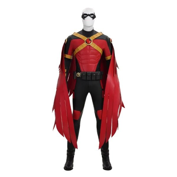 DC Robin War Cosplay Costume Red Robin Tim Drake Comic Version Male Outfit - Coscosmos