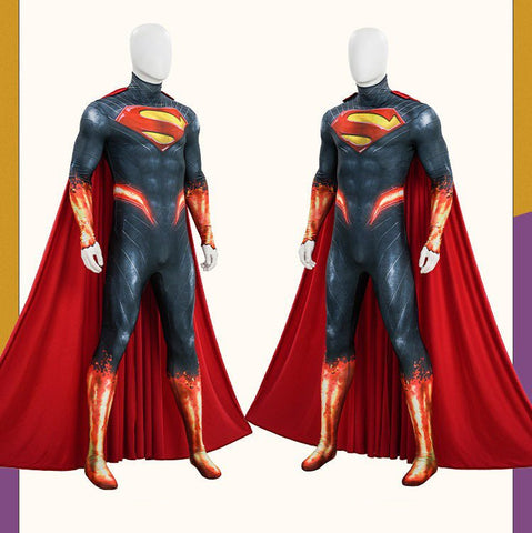DC Superman Deluxe Cosplay Costume Absolute Superman Hero Jumpsuit Comic Version Full Set - Coscosmos