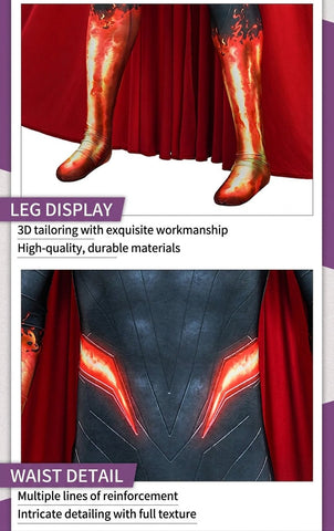 DC Superman Deluxe Cosplay Costume Absolute Superman Hero Jumpsuit Comic Version Full Set - Coscosmos