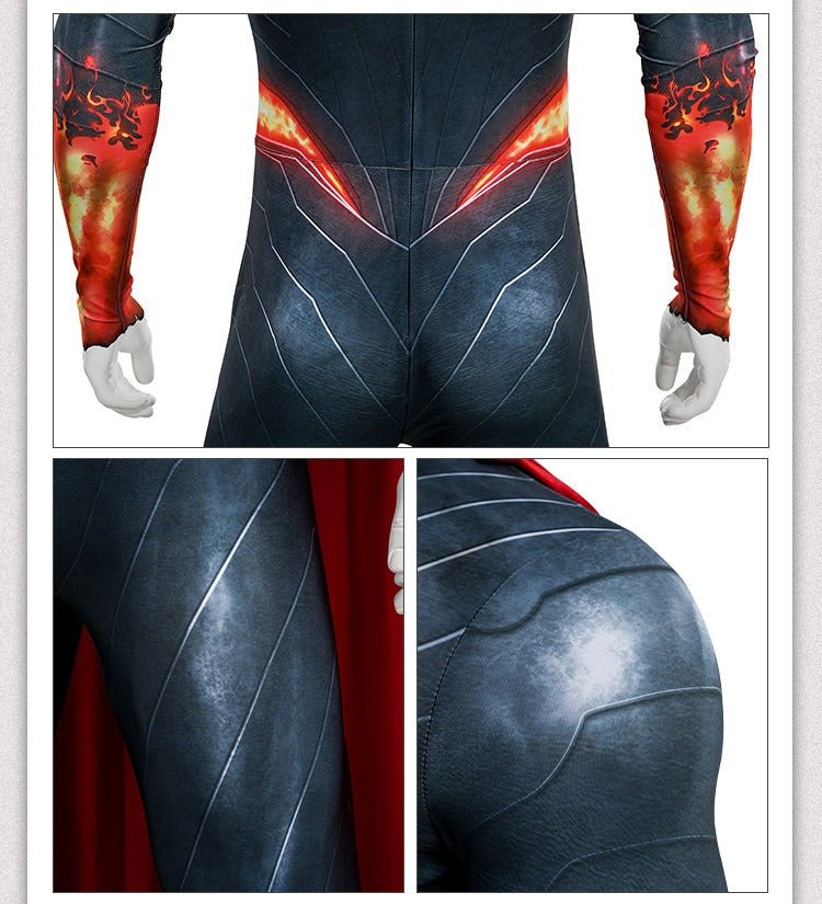 DC Superman Deluxe Cosplay Costume Absolute Superman Hero Jumpsuit Comic Version Full Set - Coscosmos