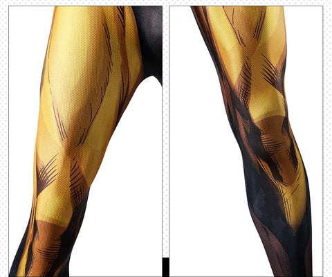 X-Men Wolverine Cosplay Costume, Brown Jumpsuit Tight Bodysuit