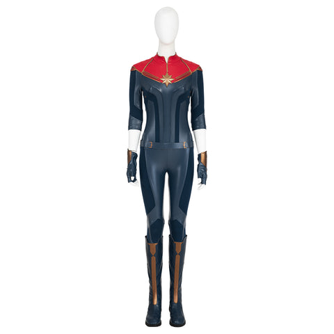 Captain Marvel II Carol Danvers Battle Suit Cosplay Costume Set