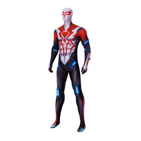 Spider-Man 2099 Miguel O'Hara Cosplay Bodysuit - Premium V2/V3 Men’s Costume Jumpsuit for Fans & Events