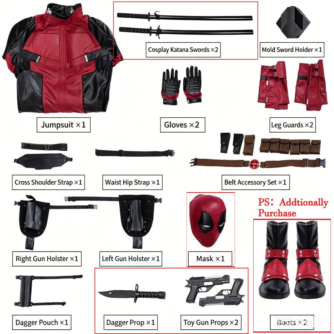 Deadpool 2 Wade Wilson High-End Cosplay Costume - Coscosmos