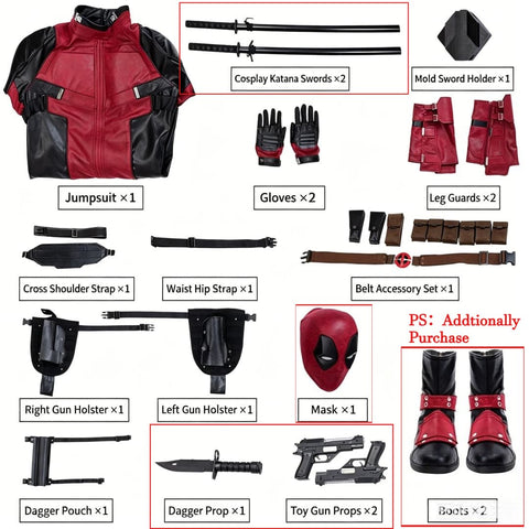 Deadpool 2 Wade Wilson High-End Cosplay Costume - Coscosmos