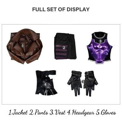 Deadpool and Wolverine: Gambit Full Cosplay Costume Set for Men - Coscosmos