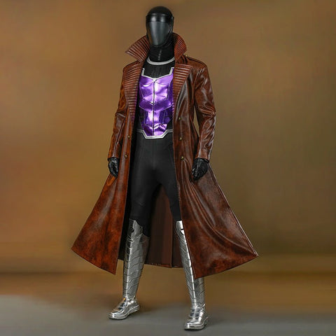 Deadpool and Wolverine: Gambit Full Cosplay Costume Set for Men - Coscosmos