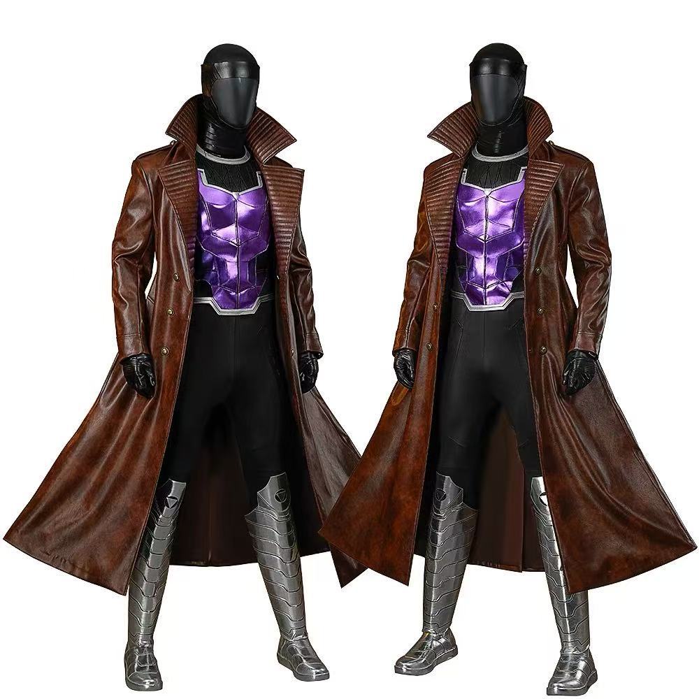 Deadpool and Wolverine: Gambit Full Cosplay Costume Set for Men - Coscosmos